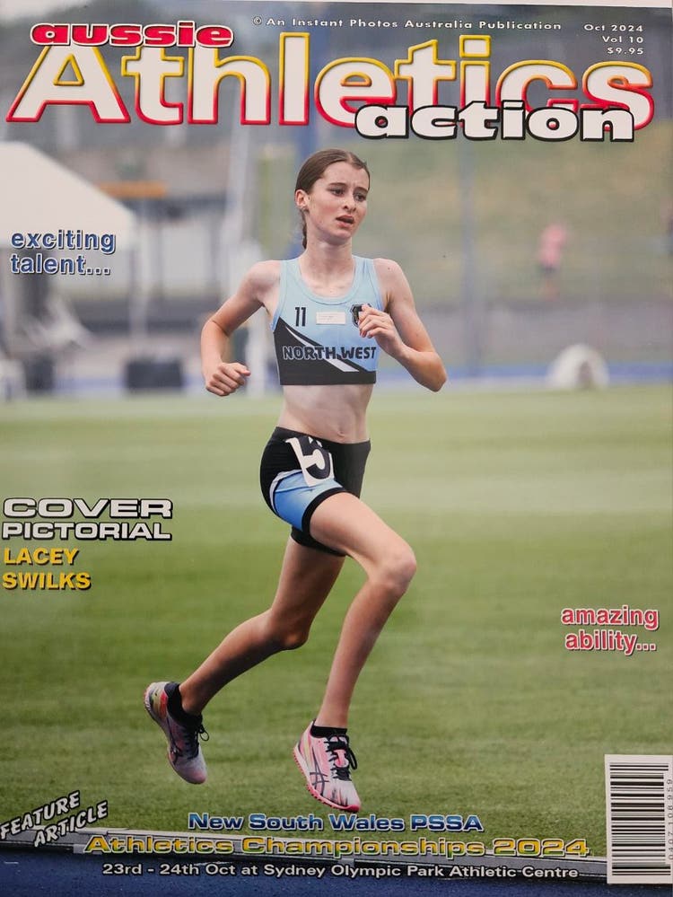 Lacey on athletics magazine cover