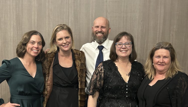 Staff enjoying a night out together